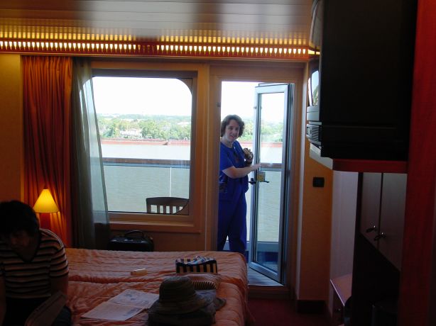 ../Images/Kristen checks-out the balcony.jpg